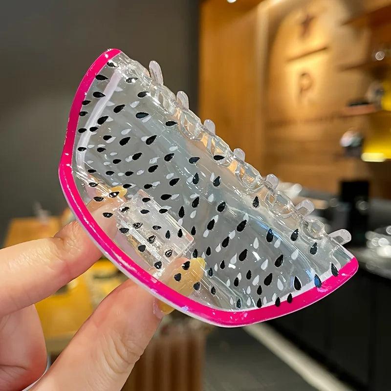 Dragon Fruit Hair Clip – Cute Cartoon Acrylic Barrette for Women Hair Clip Barrette Richie's 1pc