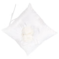 White Ring Bearer Pillow – Satin Ribbon & Faux Pearl Wedding Cushion Ring Bearer Pillow Richie's other