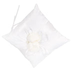 White Ring Bearer Pillow – Satin Ribbon & Faux Pearl Wedding Cushion Ring Bearer Pillow Richie's other