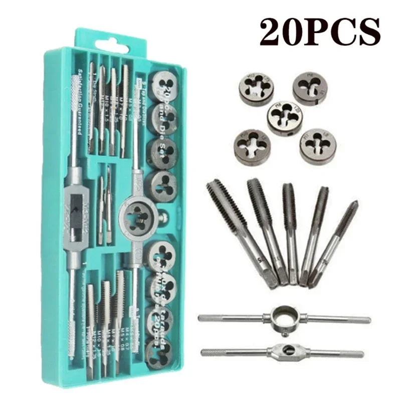 Metric Tap & Die Set M3–M12 | 8/12/20 Pcs Alloy Steel Thread Kit Tap & Die Set Richie's 20pcs
