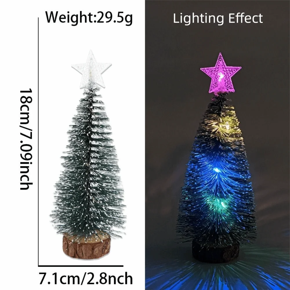 Mini Cedar Needle Christmas Tree – Glowing Plastic Xmas Décor Mini Christmas Tree Richie's