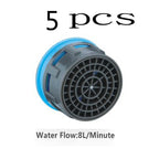5-Pack Brass Water Saving Faucet Aerator Bubbler Splash Guard Faucet Aerator Richie's 8L-minute