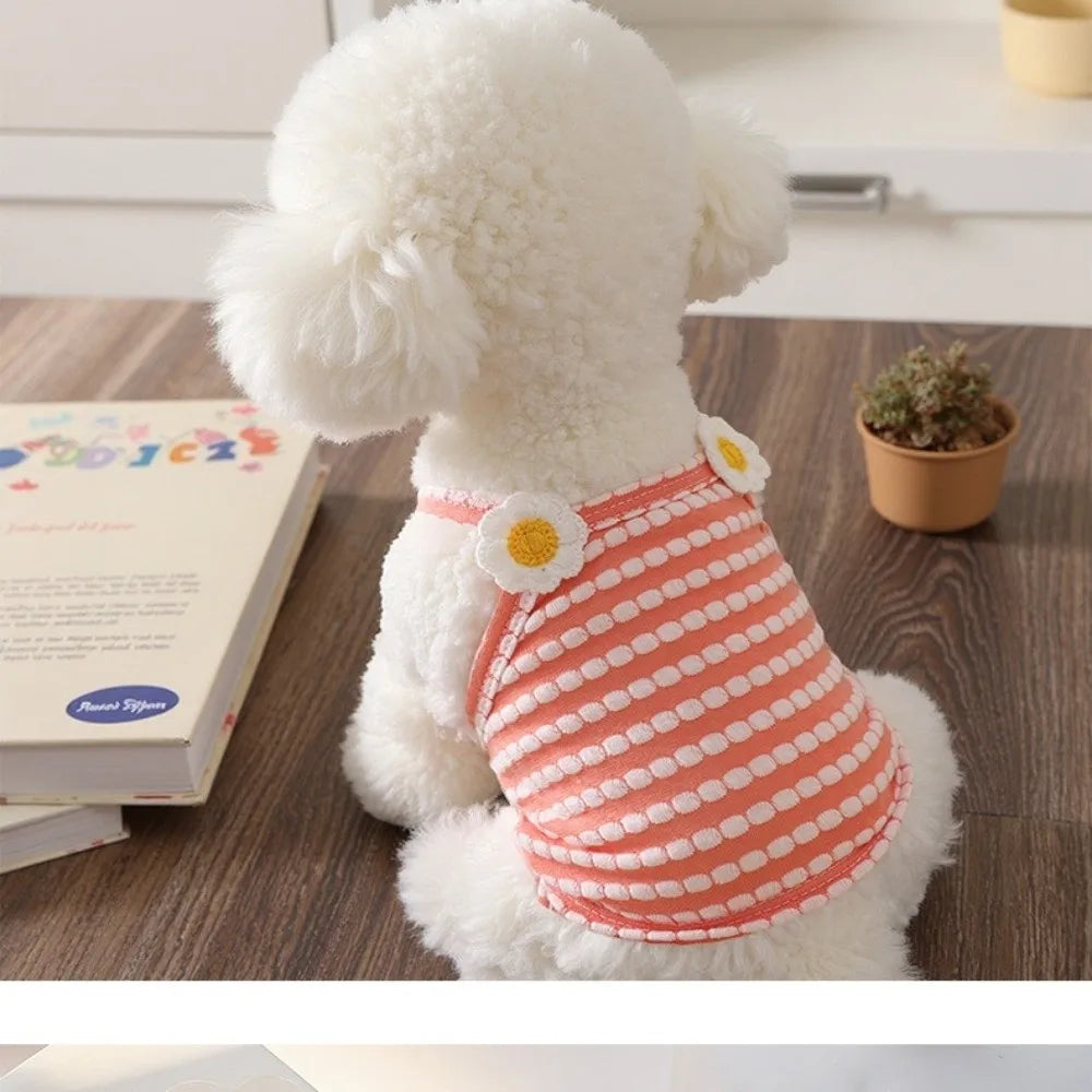 Strawberry Striped Sleeveless Dress for Small Dogs | Cute Pet Pet Dog Dress Richie's
