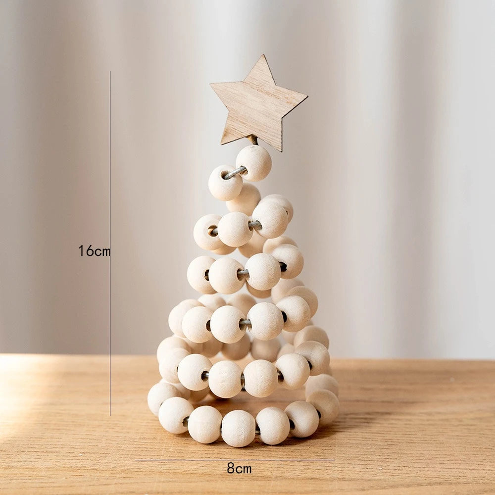 Nordic Wooden Christmas Tree Desktop Ornament | Holiday Decor Christmas Tree Ornament Richie's E 1PC
