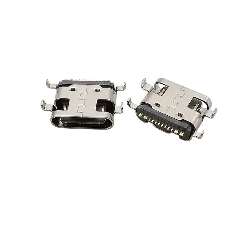 10Pcs USB 3.1 Type-C Female 16-Pin Mid Mount Solder Connector PCB Solder Connector Richie's Mid Mount 0.8mm