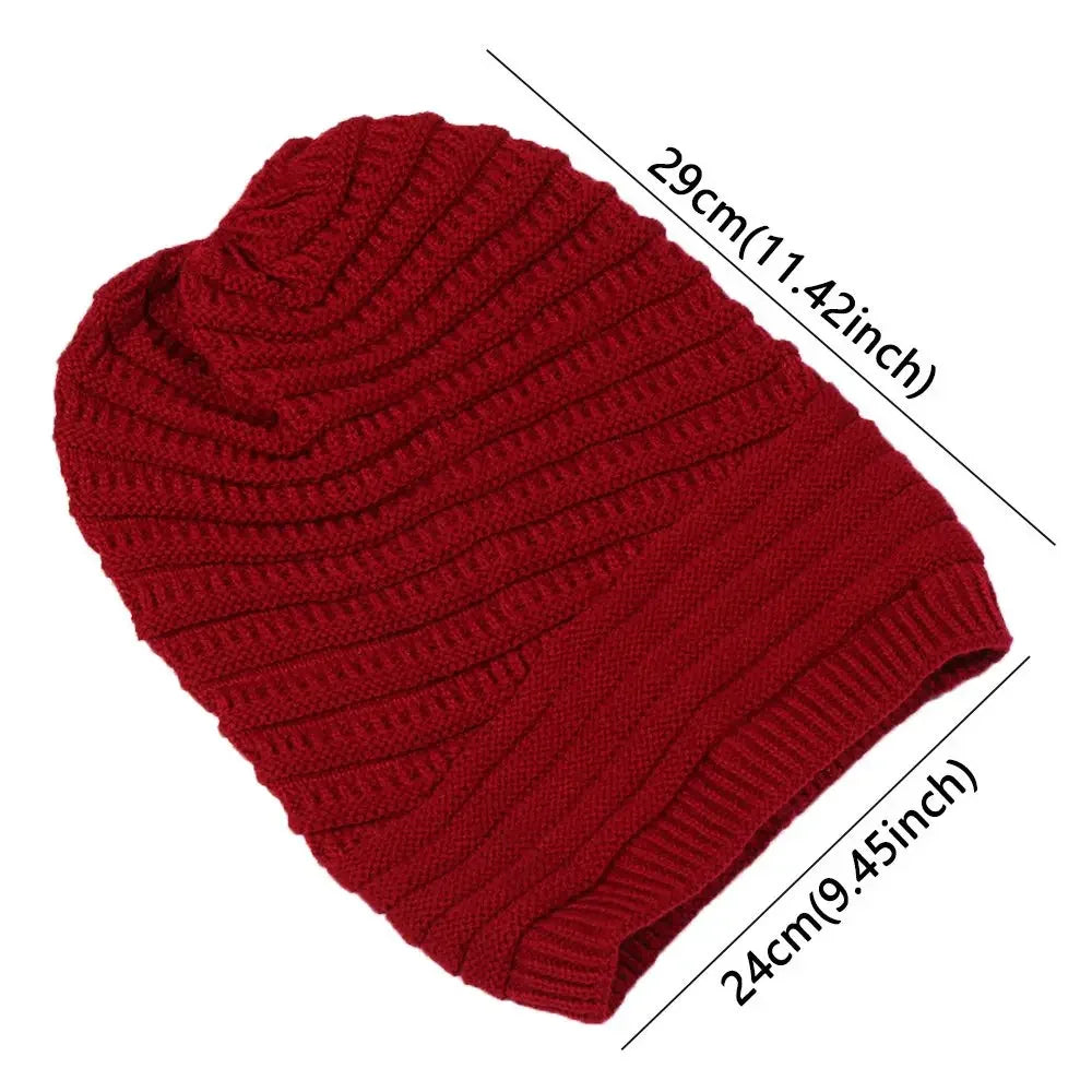 Unisex Knit Wool Baggy Beanie Hat – Oversized Winter Ski Cap Knit Beanie Hat Richie's