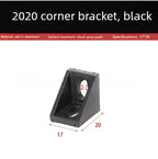 100-Pc 2020 Black Aluminum Corner Bracket Set – Nuts & Screws Aluminum Profile Hardware Richie's
