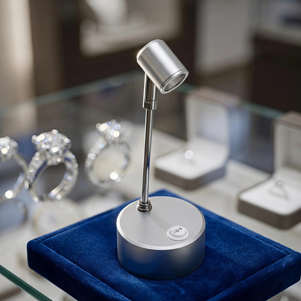 3W LED Jewelry Cabinet Spotlight | Dual Color Temp, Silver Display Cabinet Spotlight Richie's