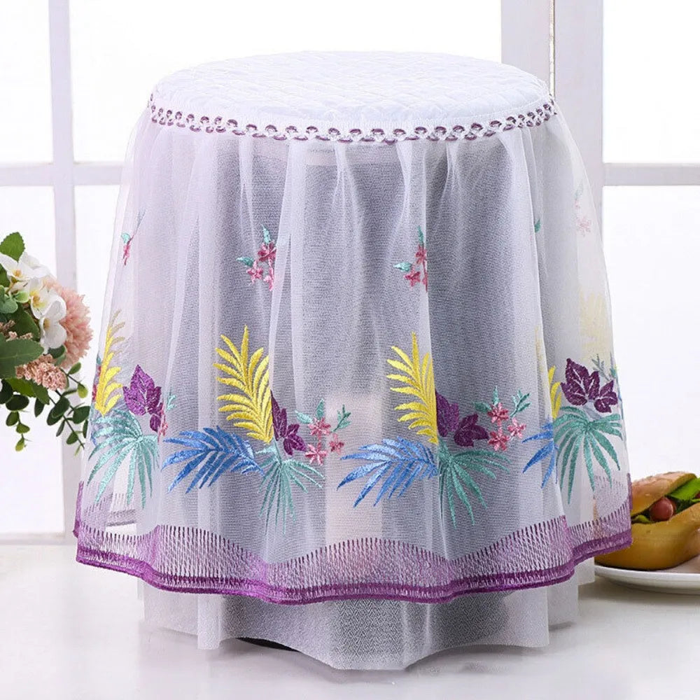 Pastoral Lace Embroidery Dust Cover for Air Fryer & Rice Cooker Appliance Dust Cover Richie's Leaves-1