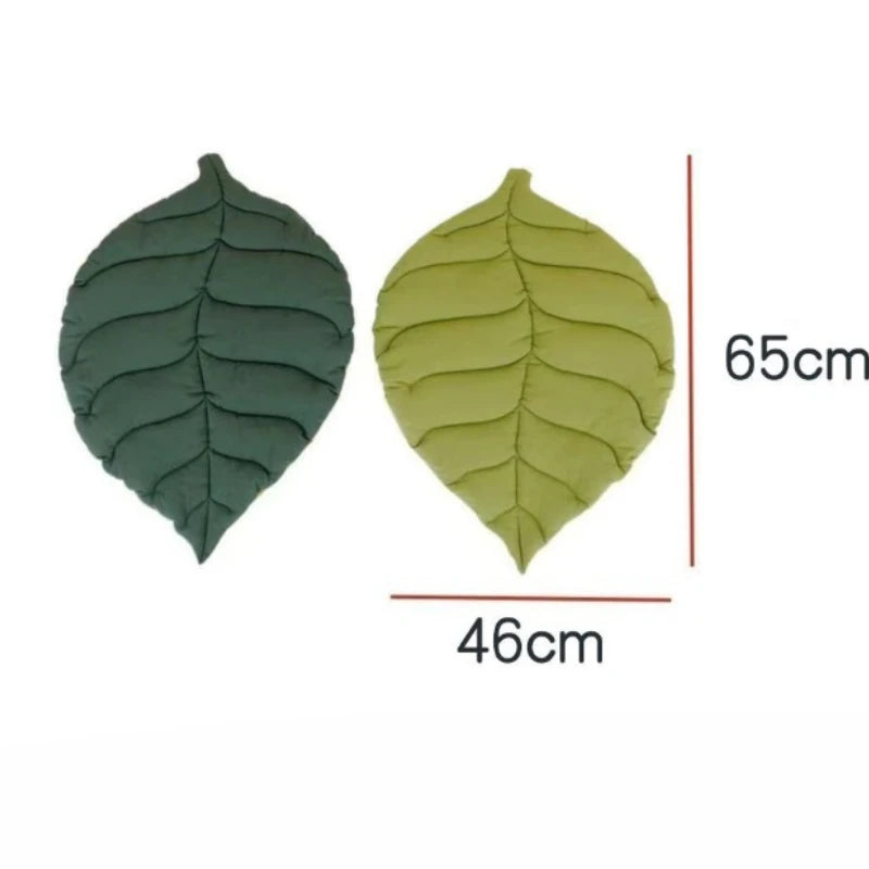 Leaf-Shaped Pet Mat – Washable Chew-Resistant Bed for Cats & Dogs Pet Sleep Mat Richie's 1pc