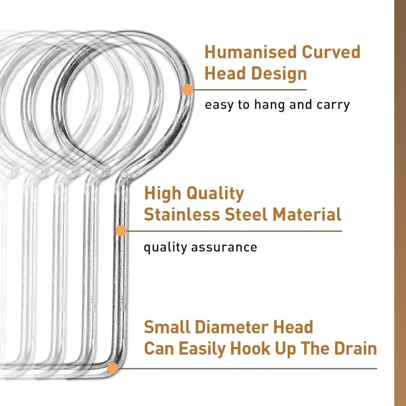8-Piece Stainless Steel Drain Lifting Hook Key Set Drain Lifting Hook Richie's
