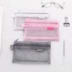 Transparent Pencil Case Double-Layer Mesh Bag | Multi-Use Pencil Case Richie's