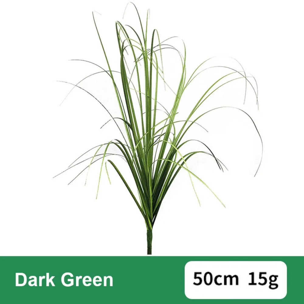 Realistic Artificial Cattail Grass Stem 50cm | Faux Plant Decor Artificial Plant Stem Richie's Dark Green