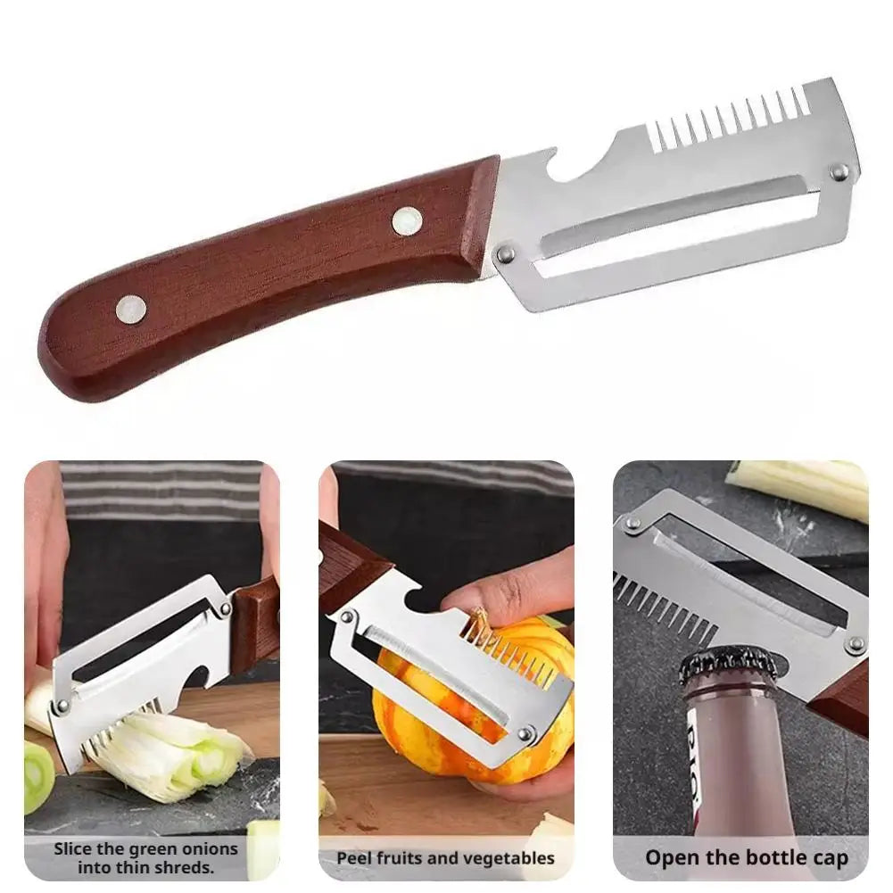 2-Pack Stainless Steel Fruit & Vegetable Peeler – Wooden Handle Vegetable Peeler Set Richie's