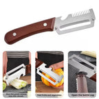 2-Pack Stainless Steel Fruit & Vegetable Peeler – Wooden Handle Vegetable Peeler Set Richie's