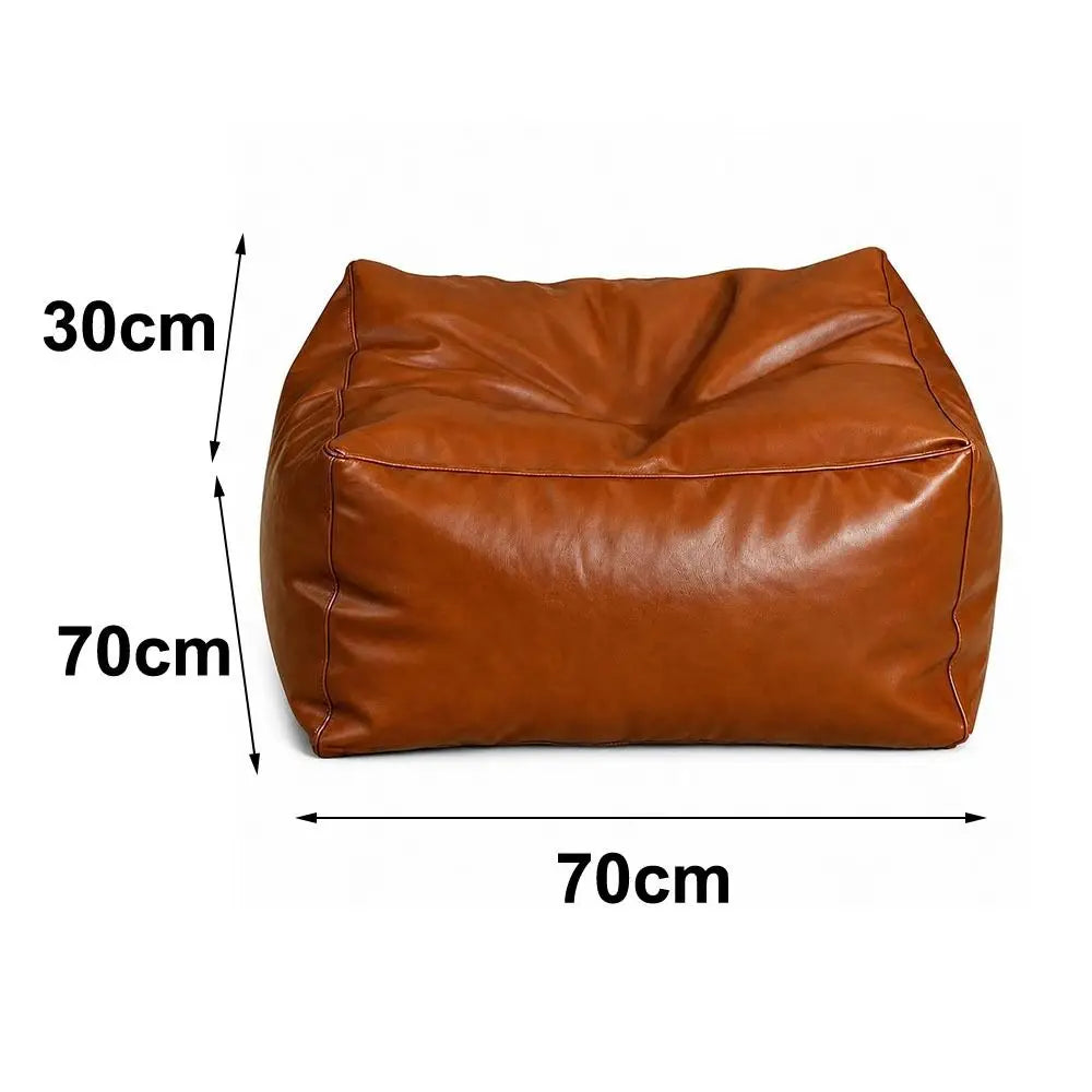 PU Leather Fillable Storage Ottoman Cover – Waterproof Pouf Storage Ottoman Cover Richie's