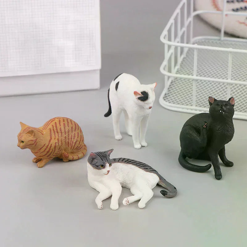 Kawaii Orange Cat Figurine Mini Resin Desktop Ornament Cat Figurine Ornament Richie's