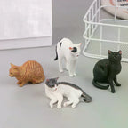 Kawaii Orange Cat Figurine Mini Resin Desktop Ornament Cat Figurine Ornament Richie's