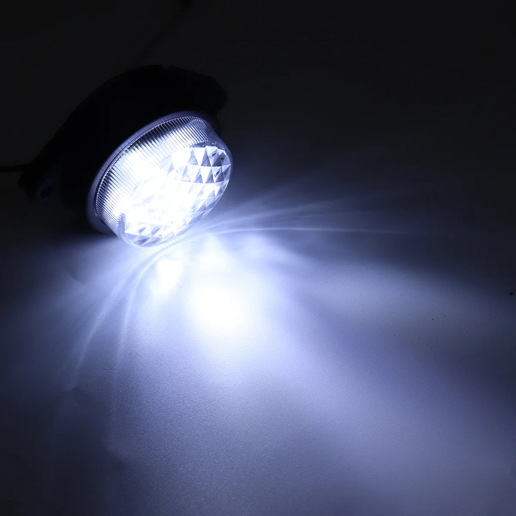 24V LED Truck Side Marker Clearance Light – 6 LED Lamp Truck Marker Light Richie's White