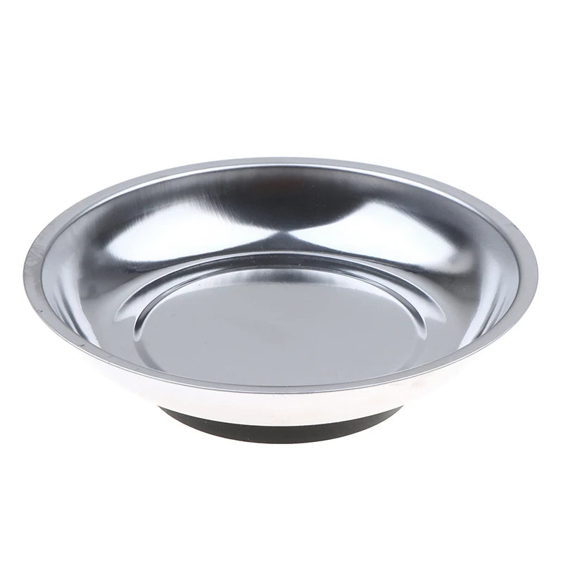 Stainless Steel Magnetic Parts Bowl 4" & 6" | Bolts Nuts Screws Magnetic Parts Tray Richie's Round 6Inch