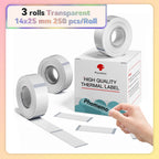 Phomemo Q30 White Waterproof Thermal Labels – 3 Rolls Thermal Label Rolls Richie's 14x25mm Clear China Mainland
