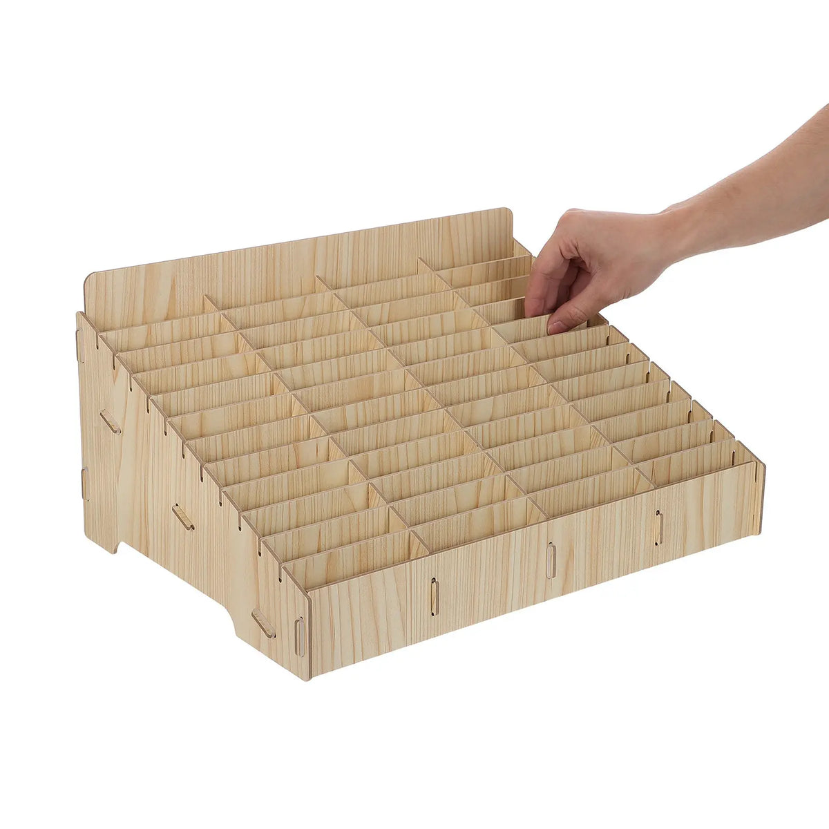 Wood 48-Grid Phone Organizer for Classroom, Office & Meetings Phone Storage Organizer Richie's Default Title