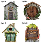 Miniature Fairy Gnome Wooden Door & Window Garden Decor Fairy Garden Decor Richie's