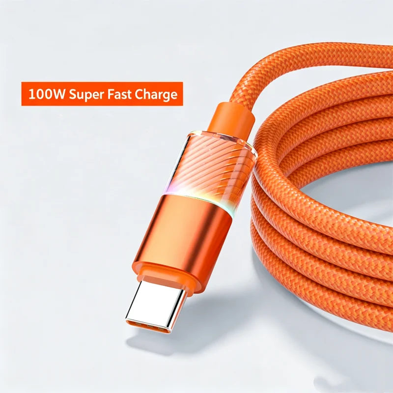 100W Fast Charging Braided USB-A to USB-C Cable 0.3m USB Charging Cable Richie's