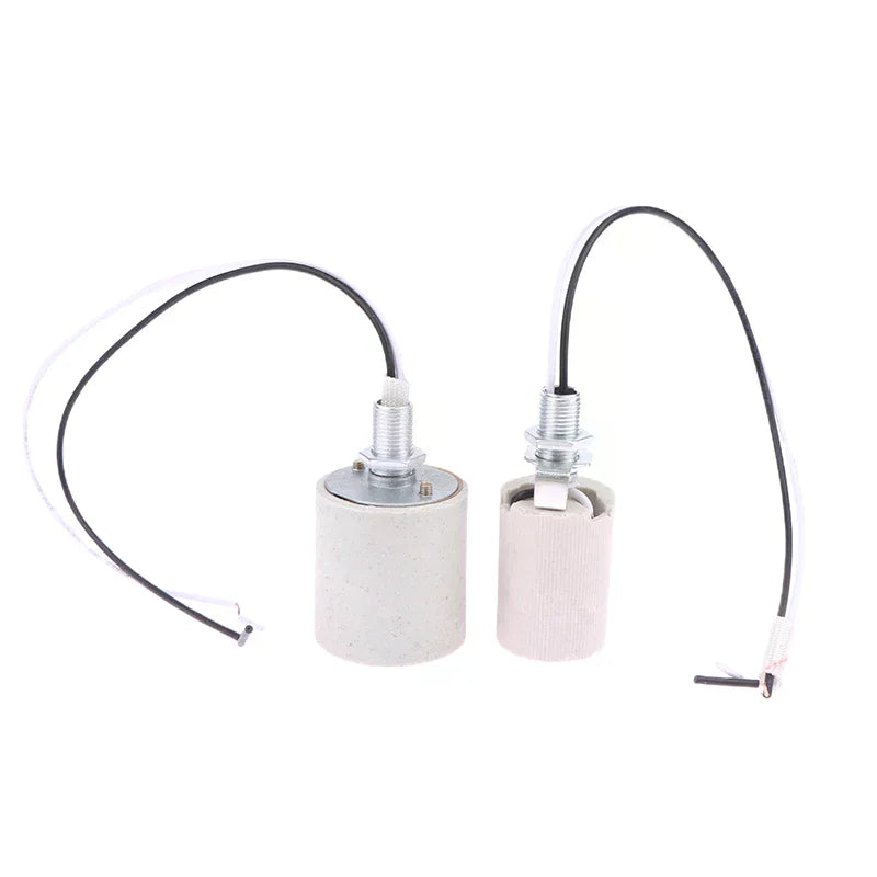 E14/E27 Ceramic Screw Lamp Holder | High-Temp Bulb Socket Ceramic Lamp Holder Richie's