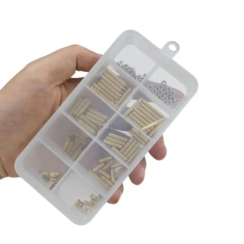 M2 Brass Standoff Kit 120Pcs – Screws, Nuts & Washers Set Standoff Fastener Kit Richie's