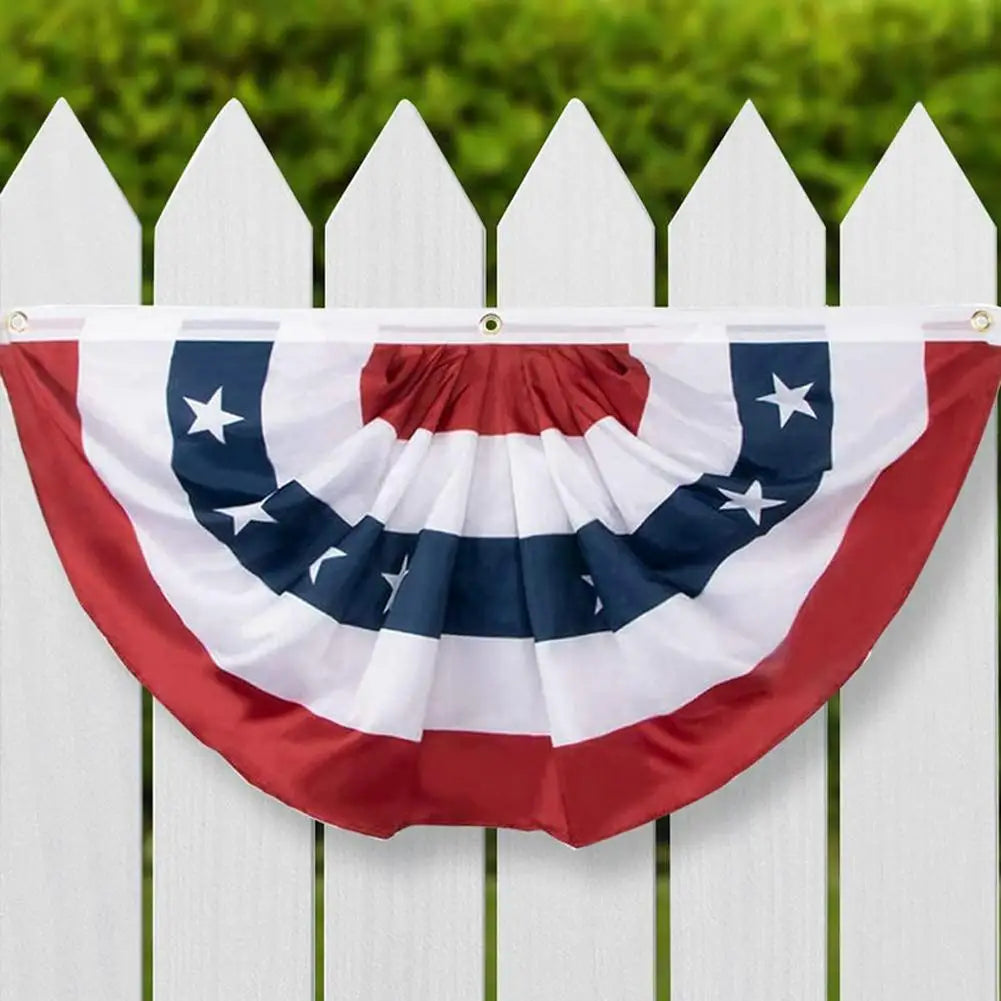 USA Pleated Fan Flag – Patriotic Bunting Half Fan Banner Patriotic Fan Flag Richie's