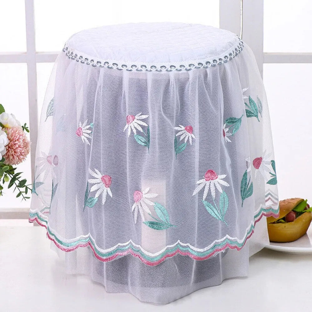 Pastoral Lace Embroidery Dust Cover for Air Fryer & Rice Cooker Appliance Dust Cover Richie's Dandelion-3