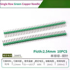 10PCS Color Gilded Pin Headers 2.54mm Single & Double Row Set