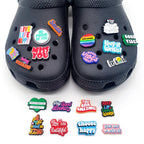 40Pcs Colorful Quote PVC Shoe Charms for Crocs DIY Decor Shoe Charms Richie's