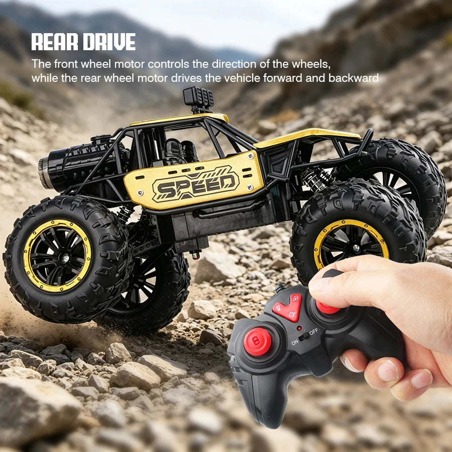 2.4G RC Off-Road Alloy Car with Lights, Music & Spray RC Off-Road Car Richie's