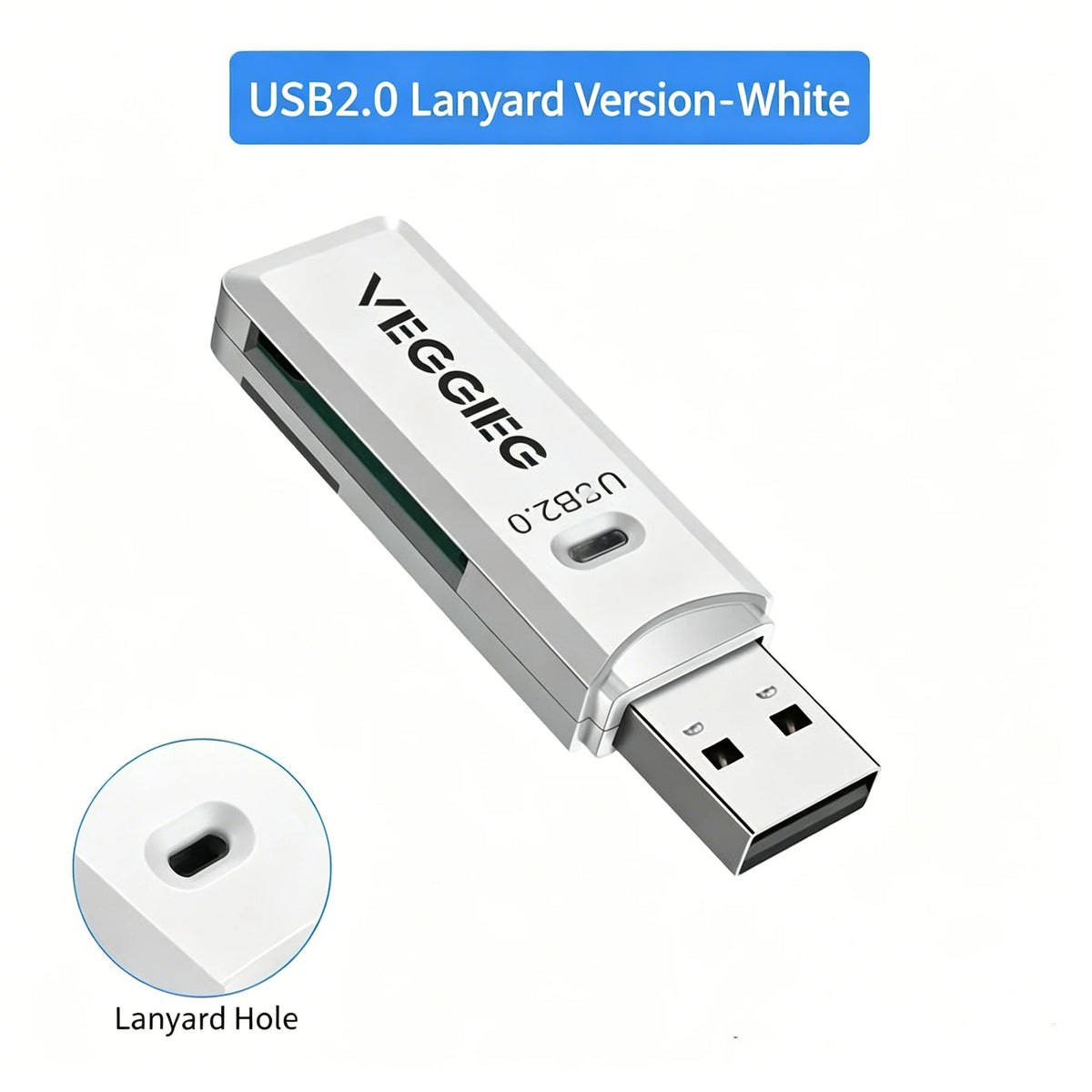 USB 2.0 SD & TF Dual Card Reader + Micro USB Cable Memory Card Reader Richie's