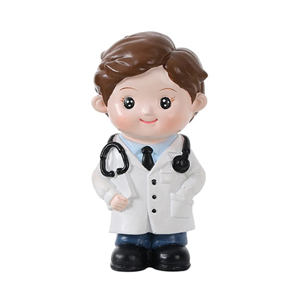 Resin Nurse & Doctor Figurine DIY Baking Ornament Collectible Resin Figurine Ornament Richie's Doctor-Male