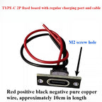 USB 3.1 Type-C Female Connector Socket with Fixing Plate 5/10pcs USB Connector Socket Richie's TYPEC 2 strip line 5pcs