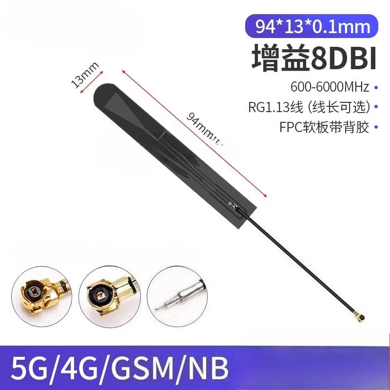 2Pcs 5G 4G NB-IoT PCB FPC Omnidirectional High Gain Antenna Module IoT Antenna Module Richie's 5G 94x13mm 12CM 1-pex4