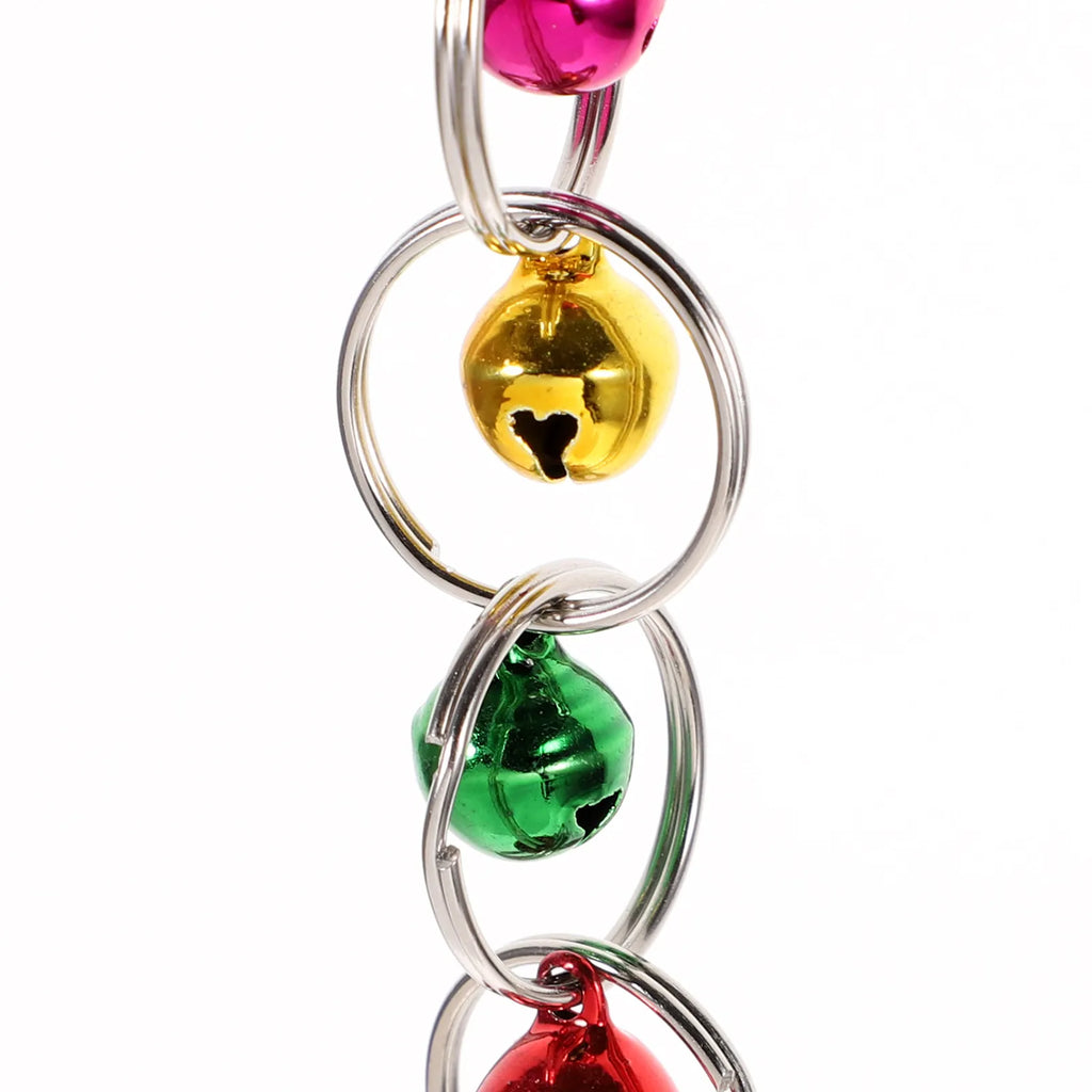 Colorful Parrot Swing with Bell & Anti-Skid Metal Ring Bird Swing Toy Richie's