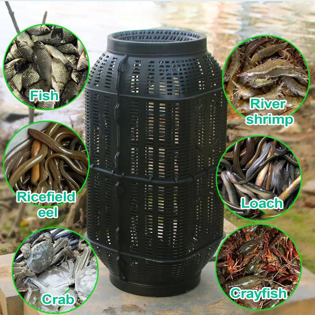 Portable Fish Trap Cage – Crayfish, Crab, Eel & Shrimp Fish Trap Cage Richie's