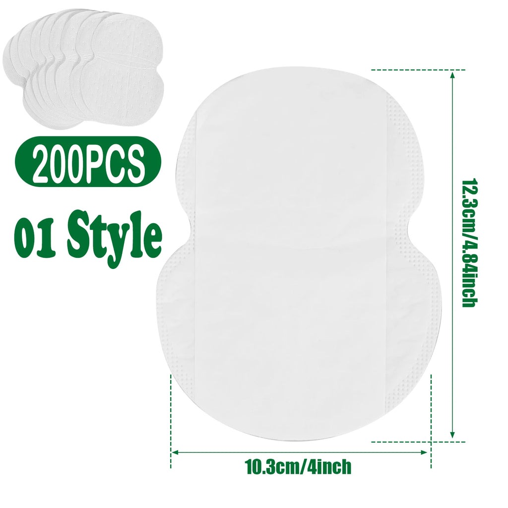 Disposable Underarm Sweat Pads – Breathable & Ultra-Thin Underarm Sweat Pads Richie's 200PCS-01 White