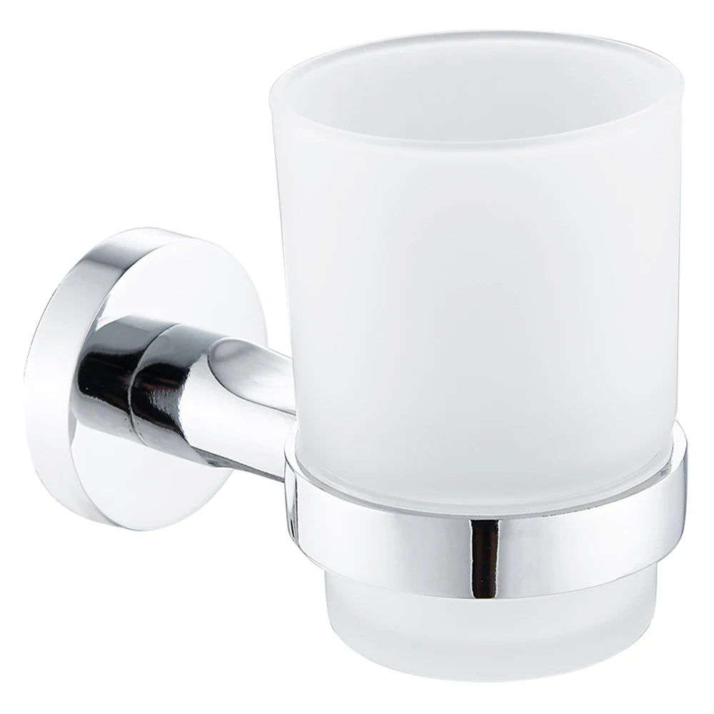 Wall Mount Double Toothbrush Cup Holder – Brushed Stainless Steel Toothbrush Cup Holder Richie's single cup holder