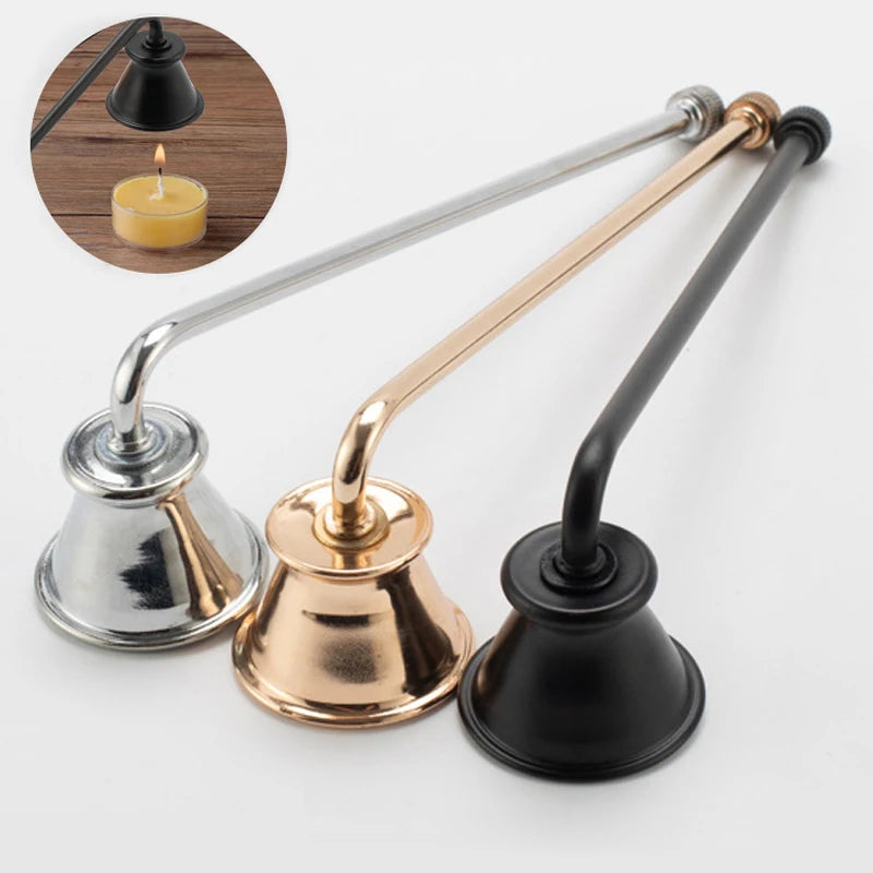 Stainless Steel Candle Snuffer Bell Wick Extinguisher | Gold Black Silver Candle Snuffer Richie's