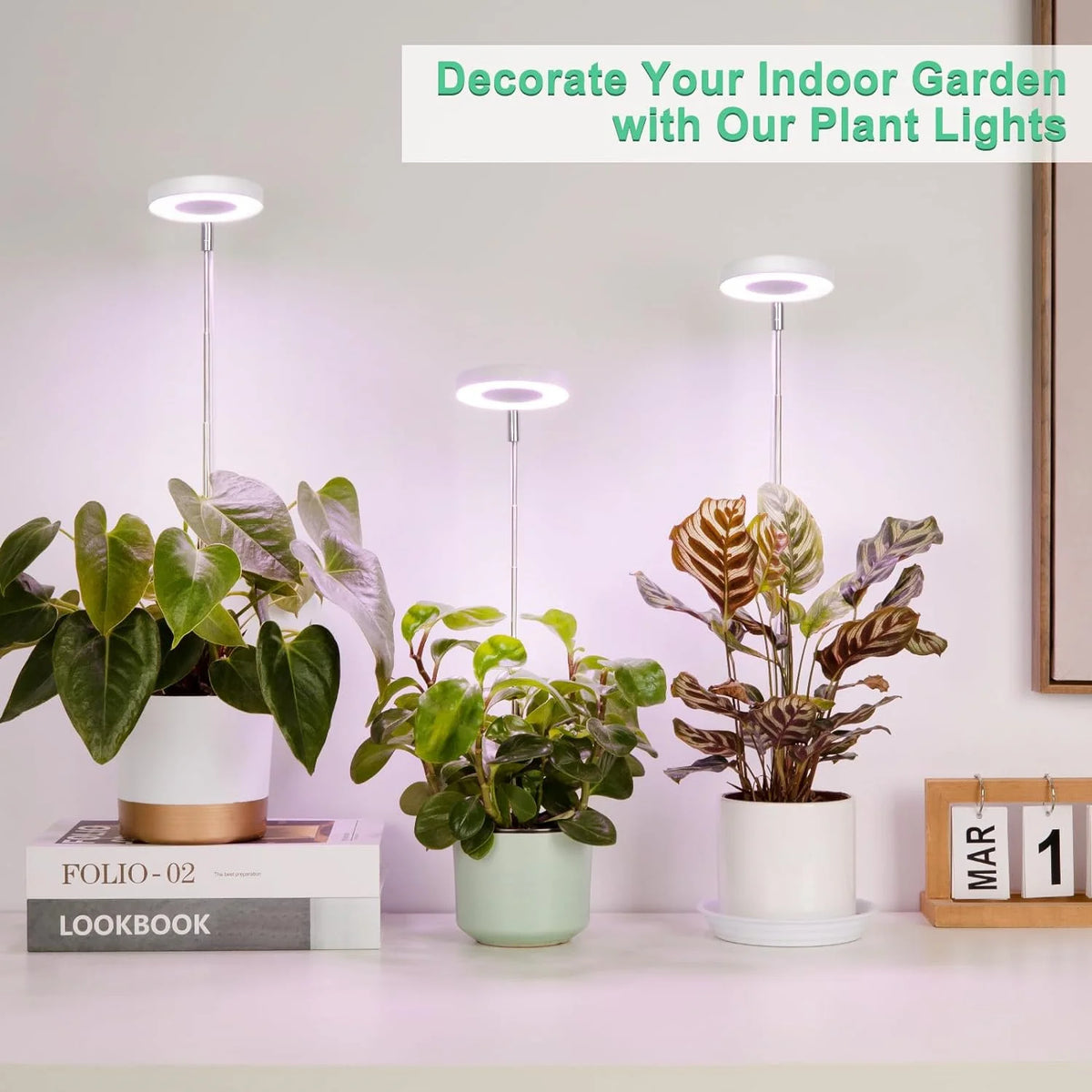 USB Angel Ring Grow Light – Full Spectrum Clip Plant Lamp LED Grow Light Richie's 3Colors USB 3Heads