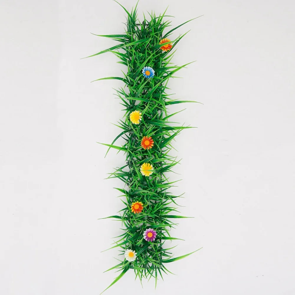 Artificial Grass Turf Mat with Flowers – Fake Green Lawn Decor Artificial Turf Mat Richie's W. 8.5cm