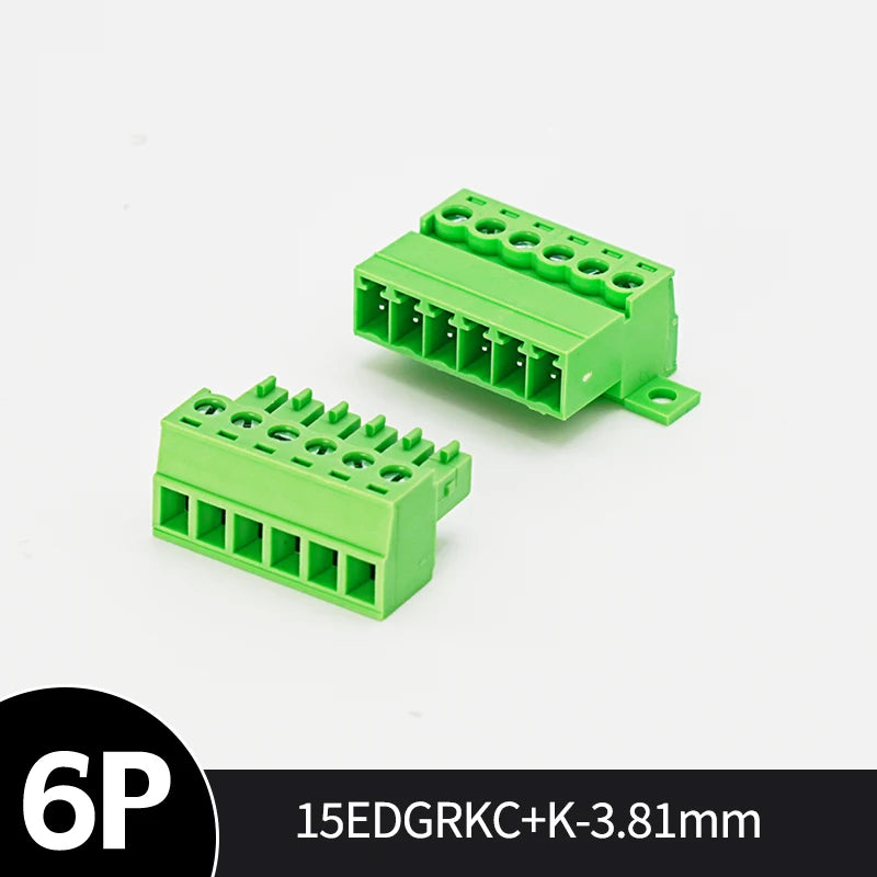 Solderless PCB Screw Terminal Connector Set 15EDGKC 3.81mm PCB Terminal Connector Richie's 6P 3.81mm 1 set
