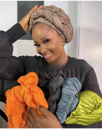 Double Braid Halo Turban Cap – African Headwrap for Women Turban Headwrap Richie's