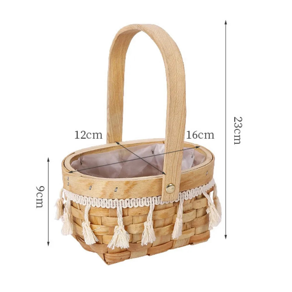 Mini Hand-Woven Wicker Basket – DIY Dollhouse & Storage Wicker Storage Basket Richie's 16-12-9cm