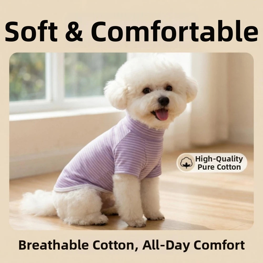 Thermal Fleece Dog Sweatshirt – Stripe Puppy Pullover S/M/L Dog Sweatshirt Richie's